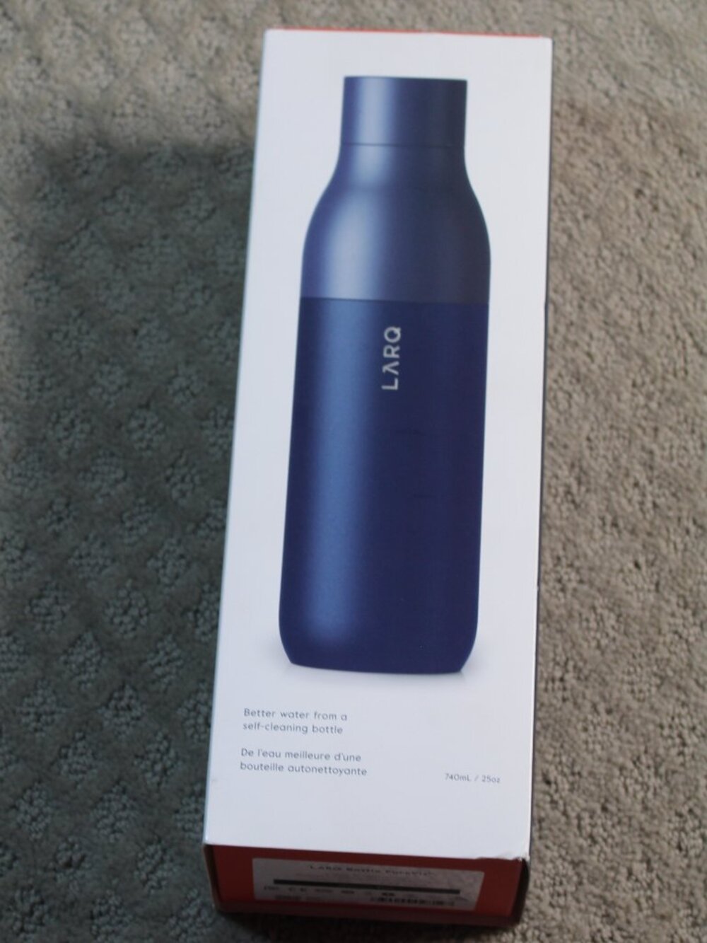 NIOB LARQ Bottle PureVis UV-C Self-Cleaning Blue Water Bottle 17oz